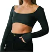 Find Me Now Ruth Crop Top In Black In Black