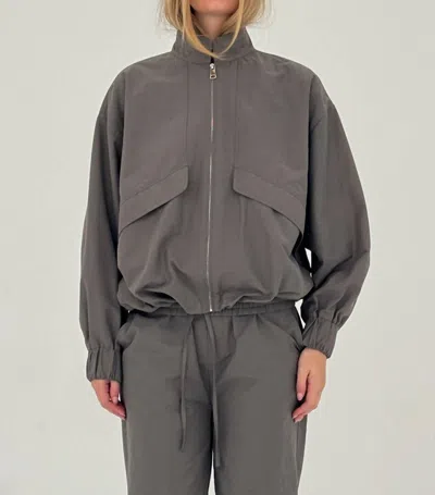 Find Me Now Sable Jacket In Charcoal In Gray