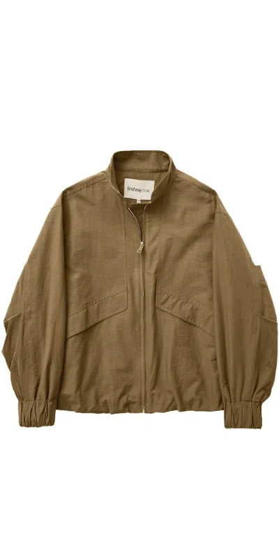 Find Me Now Sable Jacket Sage Green In Brown