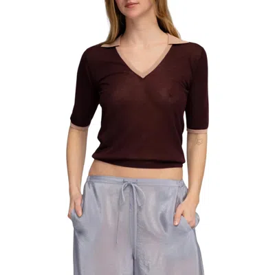 Find Me Now Serin Knit Top In Brown