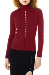 Find Me Now Turtleneck Rib Top In Sangria