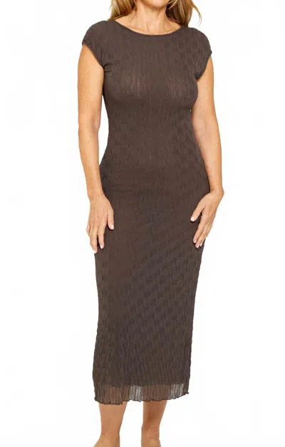 Find Me Now Women's Second Skin Ross Backless Dress In Coffee In Gray