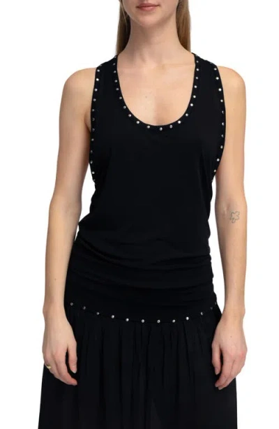 Find Me Now Yuna Studded Tank Top In Black