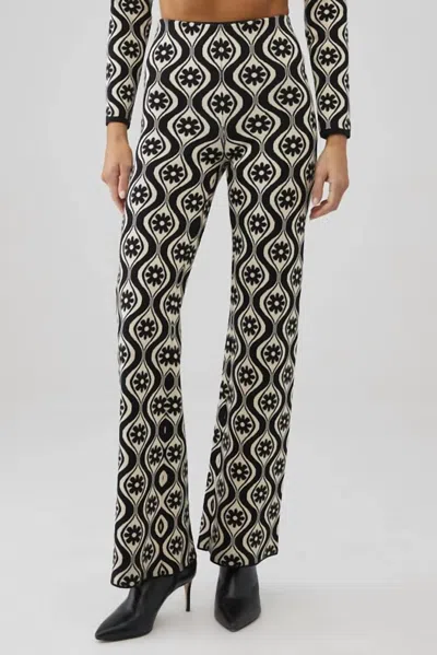 Finderskeepers Quinn Knit Pant In Cream Retro Floral