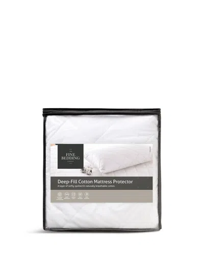 Fine Bedding Co. Deep-fill Mattress Protector In White