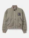 Fine Chaos Canvas Zipper Dream Bomber In Green
