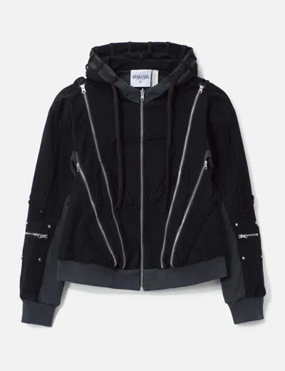 Fine Chaos Reversible Armor Hoodie In Black