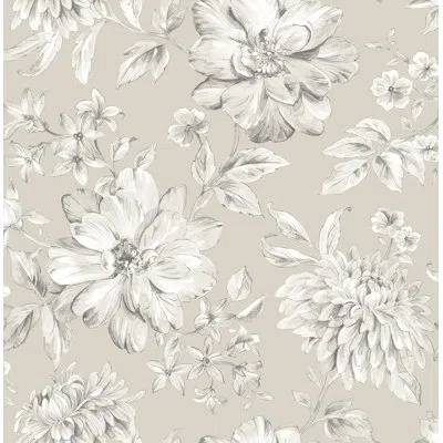 Fine Decor Gabriela Floral Wallpaper In Gray