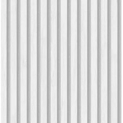 Fine Decor Millard White Wood Slats Wallpaper
