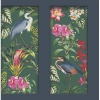 Fine Decor Silas Dark Blue Tropical Panel Wallpaper In Blue