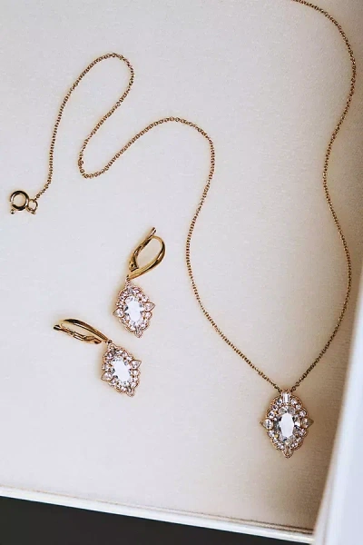Fine Diamonds By Anthropologie Antique-inspired Diamond Drop Earrings In Gold
