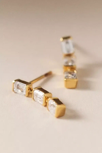 Fine Diamonds By Anthropologie Baguette Diamond Drop Earrings In Gold