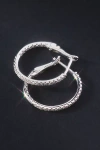 Fine Diamonds By Anthropologie Diamond Hoop Earrings In Silver
