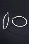 Fine Diamonds By Anthropologie Diamond Large Hoop Earrings In Silver