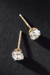 Fine Diamonds By Anthropologie Gold Classic Diamond Post Earrings In Multicolor