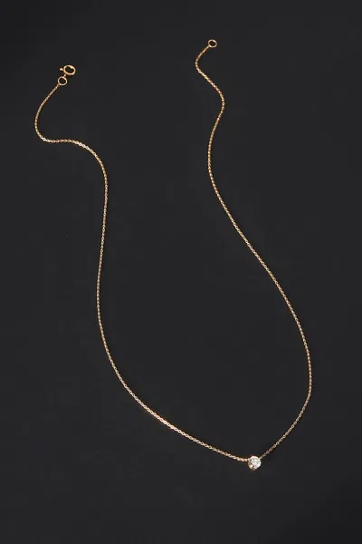 Fine Diamonds By Anthropologie Single Floating Diamond Necklace In Gold