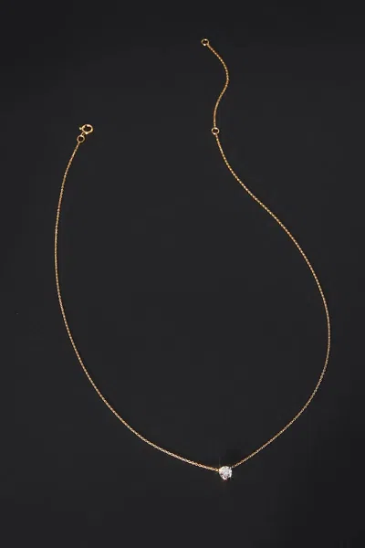 Fine Diamonds By Anthropologie Single Floating Diamond Necklace In Gold