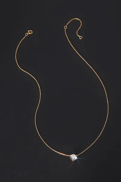 Fine Diamonds By Anthropologie Single Floating Diamond Necklace In Gold