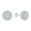 Fine Jewelry 1 1/4 Ct. T.w. Natural White Diamond 10k White Gold 9.6mm Stud Earrings In White
