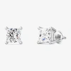 Fine Jewelry 1 3/8 Ct. T.w. Lab-grown (g / Si1-si2) Diamond Princess-cut Stud Earrings In 10k Or 14k Gold In White