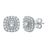 Fine Jewelry 1 Ct. T.w. Natural White Diamond 10k White Gold 9.6mm Cushion Stud Earrings In White
