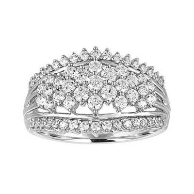 Fine Jewelry 1 Ct.t.w. Natural Diamond 14k White Gold Ring