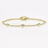 Fine Jewelry 10k Gold 7 1/2 Inch Solid Link Bracelet In Transparent