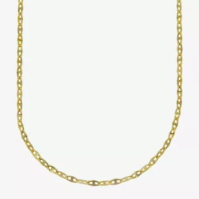Fine Jewelry 10k Gold Hollow Link Chain In Transparent
