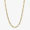 Fine Jewelry 10k Yellow Gold 2.9mm 20-22" Semi-solid Figaro Chain In Transparent