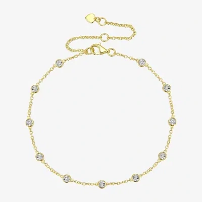 Fine Jewelry 1/10 Ct. T.w. Diamond Strand Bracelet In Sterling Silver Or 14k Gold Over Silver In Multi