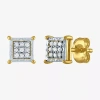 Fine Jewelry 1/10 Ct. T.w. Natural White Diamond 10k Gold 5.5mm Stud Earrings In Yellow