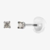 Fine Jewelry 1/10 Ct. T.w. Natural White Diamond 14k White Gold 2.5mm Round Stud Earrings In White