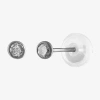 Fine Jewelry 1/10 Ct. T.w. Natural White Diamond 14k White Gold 3.5mm Round Stud Earrings In White