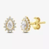 Fine Jewelry 1/2 Ct. T.w. Lab Grown White Diamond 10k Gold 7.8mm Pear Stud Earrings In Yellow