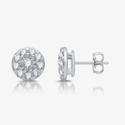 Fine Jewelry 1/2 Ct. T.w. Lab Grown White Diamond Sterling Silver 7.8mm Round Stud Earrings