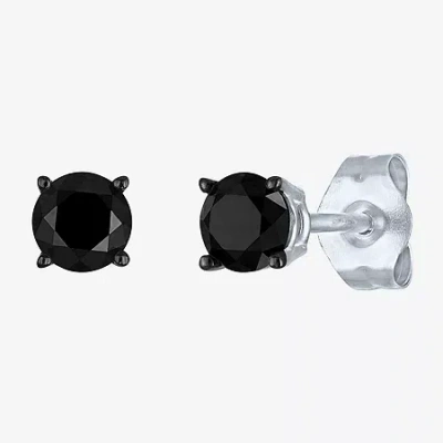 Fine Jewelry 1/2 Ct.t.w. Color-enhanced Black Diamond Studs 10k White Gold