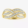 Fine Jewelry 1/3 Ct. T.w. Diamond 10k Gold Swirl Ring In Yellow