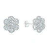 Fine Jewelry 1/3 Ct. T.w. Natural White Diamond 10k White Gold 11.5mm Stud Earrings In White