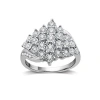 Fine Jewelry 1/3 Ct.t.w. Natural Diamond Cocktail Ring In White
