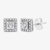 Fine Jewelry 1/4 Ct. T.w. Lab Grown White Diamond Sterling Silver 7.3mm Stud Earrings In Silver