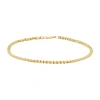 Fine Jewelry 14k Gold 10" Alexandria Ankle Bracelet In Transparent