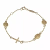 Fine Jewelry 14k Gold 5 1/2" Children Charm Bracelet In Transparent