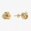 Fine Jewelry 14k Gold Love Knot Earrings In Transparent