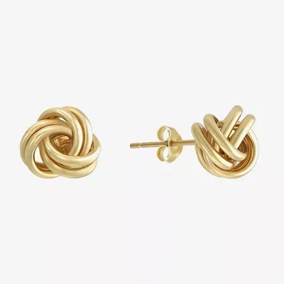 Fine Jewelry 14k Gold Love Knot Earrings In Transparent