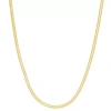 Fine Jewelry 14k Gold Over Silver Solid Snake Chain Necklace In Transparent