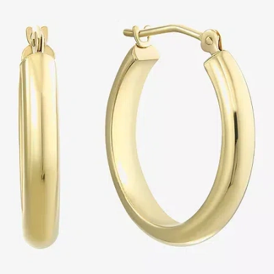 Fine Jewelry 14k Gold Thick Hoop Earrings In Transparent