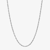 Fine Jewelry 14k White Gold 20" Sparkle Singapore Chain Necklace In Transparent