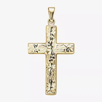 Fine Jewelry 14k Yellow Gold Reversible Cross Charm