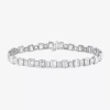 Fine Jewelry 17 C.t. T.w Womens Lab Grown White Diamond 10k White Gold Tennis Bracelet In Transparent