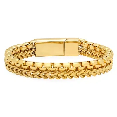 Fine Jewelry 18k Stainless Steel Chain Bracelet In Gold